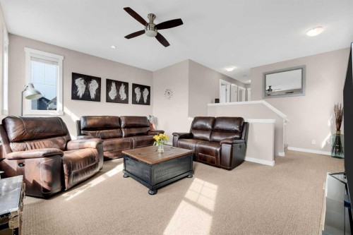 88 Silverado Saddle Avenue Sw, Calgary, AB - Indoor Photo Showing Living Room