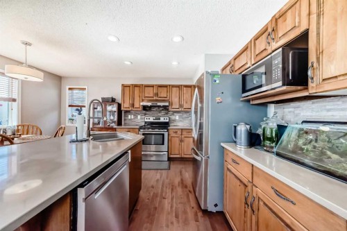 377 Cimarron Boulevard, Okotoks, AB - Indoor Photo Showing Kitchen With Double Sink