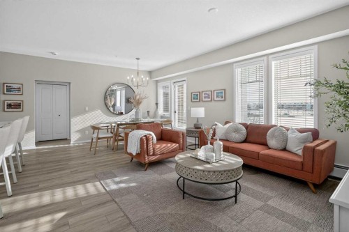 214-140 Mahogany Street Se, Calgary, AB - Indoor Photo Showing Living Room