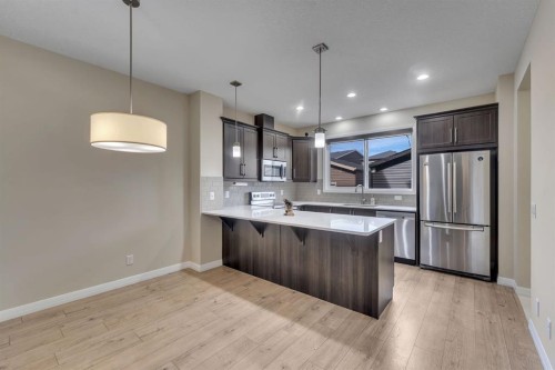 289 Cornerstone Passage Ne, Calgary, AB - Indoor Photo Showing Kitchen With Upgraded Kitchen
