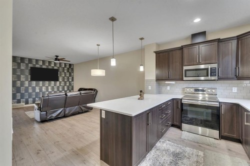 289 Cornerstone Passage Ne, Calgary, AB - Indoor Photo Showing Kitchen With Upgraded Kitchen