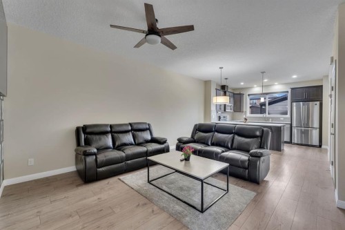 289 Cornerstone Passage Ne, Calgary, AB - Indoor Photo Showing Living Room