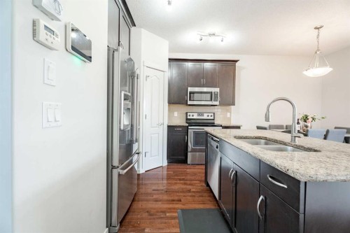 29 Evansridge Circle Nw, Calgary, AB - Indoor Photo Showing Kitchen With Stainless Steel Kitchen With Double Sink With Upgraded Kitchen