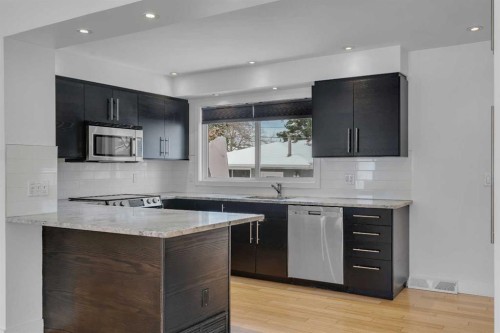 113 Langton Drive Sw, Calgary, AB - Indoor Photo Showing Kitchen