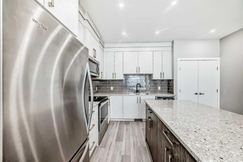 111 Redstone Crescent Ne, Calgary, AB - Indoor Photo Showing Kitchen With Upgraded Kitchen