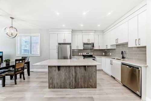 111 Redstone Crescent Ne, Calgary, AB - Indoor Photo Showing Kitchen With Upgraded Kitchen