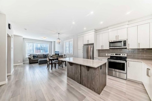 111 Redstone Crescent Ne, Calgary, AB - Indoor Photo Showing Kitchen With Upgraded Kitchen