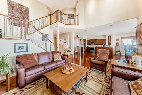 487 Rocky Ridge Drive Nw, Calgary, AB - Indoor Photo Showing Living Room