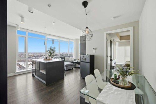 2604-1122 3 Street Se, Calgary, AB - Indoor Photo Showing Dining Room