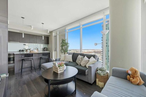 2604-1122 3 Street Se, Calgary, AB - Indoor Photo Showing Living Room