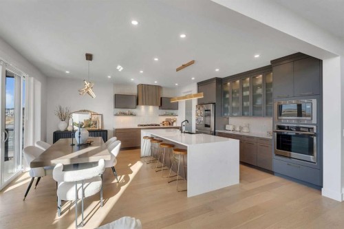 351 Lucas Way Nw, Calgary, AB - Indoor Photo Showing Kitchen With Upgraded Kitchen