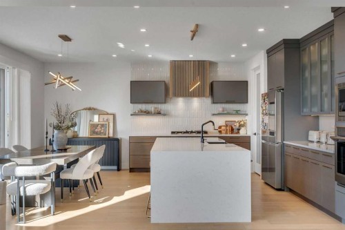 351 Lucas Way Nw, Calgary, AB - Indoor Photo Showing Kitchen With Upgraded Kitchen