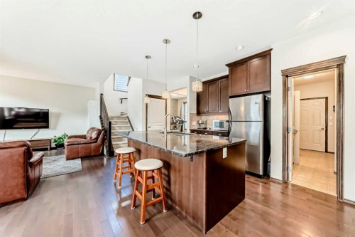 691 Panamount Boulevard Nw, Calgary, AB - Indoor Photo Showing Kitchen With Stainless Steel Kitchen With Upgraded Kitchen