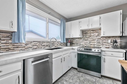 399 Maitland Crescent Ne, Calgary, AB - Indoor Photo Showing Kitchen With Double Sink With Upgraded Kitchen