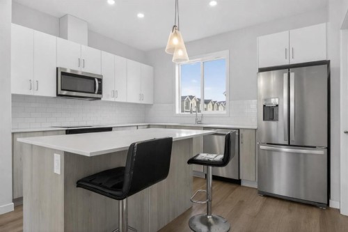 403-137 Red Embers Link Ne, Calgary, AB - Indoor Photo Showing Kitchen With Upgraded Kitchen