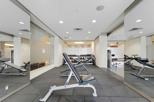 825-222 Riverfront Avenue Sw, Calgary, AB - Indoor Photo Showing Gym Room