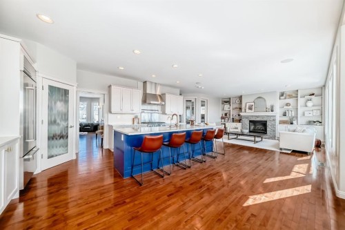 268 Springbluff Bay Sw, Calgary, AB - Indoor With Fireplace