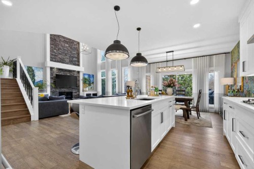 105 Westpoint Way Sw, Calgary, AB - Indoor Photo Showing Kitchen With Upgraded Kitchen