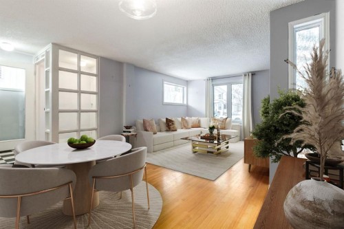 1749 7 Avenue Nw, Calgary, AB - Indoor Photo Showing Living Room