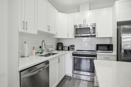 164 Evanscrest Gardens Nw, Calgary, AB - Indoor Photo Showing Kitchen With Stainless Steel Kitchen With Double Sink With Upgraded Kitchen