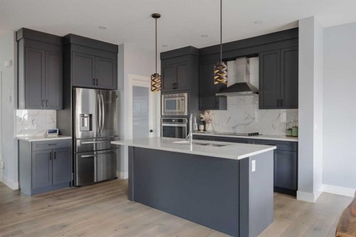 62 Legacy Glen Terrace Se, Calgary, AB - Indoor Photo Showing Kitchen With Upgraded Kitchen