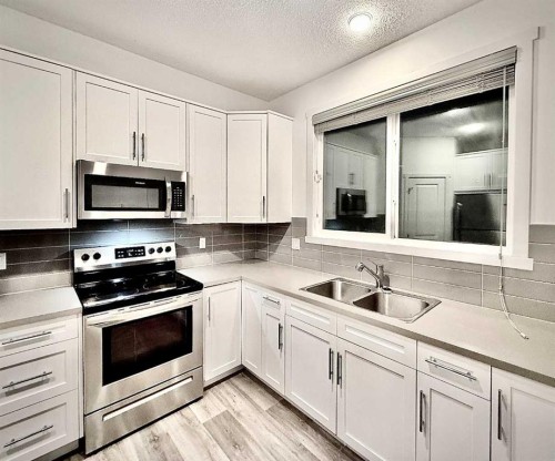 189 Carringvue Way Nw, Calgary, AB - Indoor Photo Showing Kitchen With Double Sink
