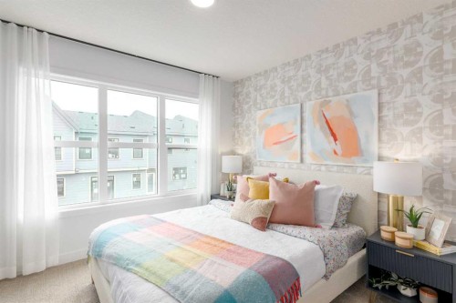 78 Heirloom Passage Se, Calgary, AB - Indoor Photo Showing Bedroom