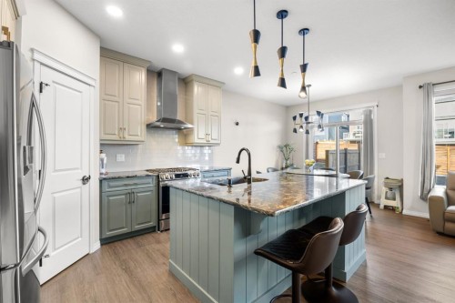 17 Calhoun Crescent Ne, Calgary, AB - Indoor Photo Showing Kitchen With Upgraded Kitchen