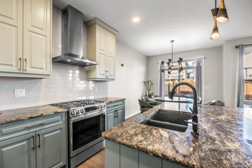 17 Calhoun Crescent Ne, Calgary, AB - Indoor Photo Showing Kitchen With Stainless Steel Kitchen With Double Sink With Upgraded Kitchen