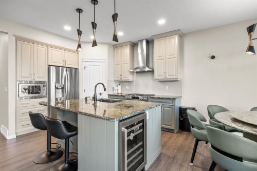 17 Calhoun Crescent Ne, Calgary, AB - Indoor Photo Showing Kitchen With Stainless Steel Kitchen With Upgraded Kitchen