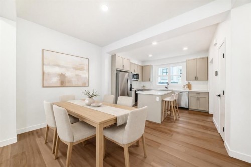 86 Heirloom Passage Se, Calgary, AB - Indoor Photo Showing Dining Room