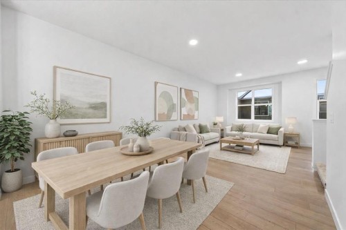 90 Heirloom Passage Se, Calgary, AB - Indoor Photo Showing Dining Room