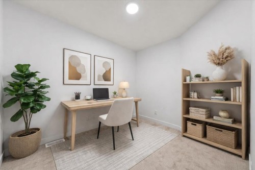 90 Heirloom Passage Se, Calgary, AB - Indoor Photo Showing Office