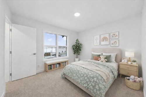 90 Heirloom Passage Se, Calgary, AB - Indoor Photo Showing Bedroom
