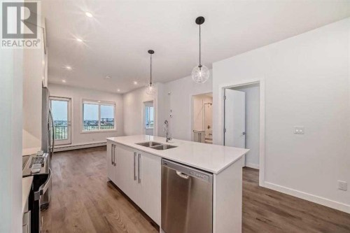 2409-395 Skyview Parkway Ne, Calgary, AB - Indoor Photo Showing Kitchen With Double Sink