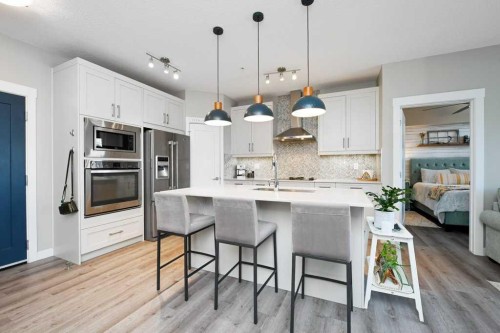 210-20 Walgrove Walk Se, Calgary, AB - Indoor Photo Showing Kitchen With Upgraded Kitchen