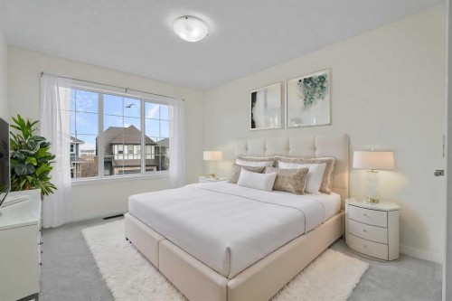 386 Mahogany Terrace Se, Calgary, AB - Indoor Photo Showing Bedroom