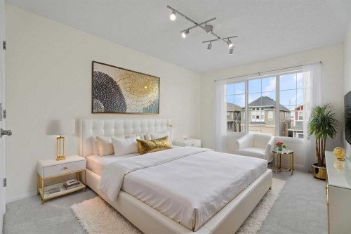 386 Mahogany Terrace Se, Calgary, AB - Indoor Photo Showing Bedroom