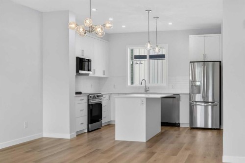 32 Red Embers Plaza Ne, Calgary, AB - Indoor Photo Showing Kitchen With Stainless Steel Kitchen With Upgraded Kitchen
