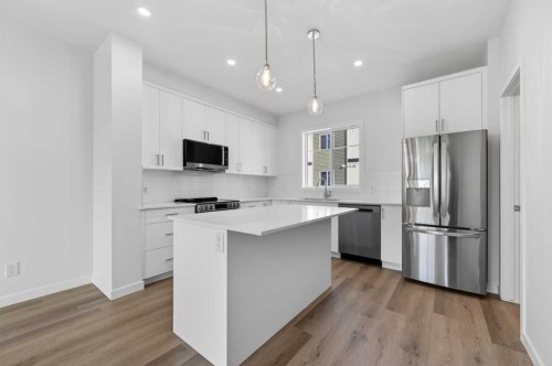 32 Red Embers Plaza Ne, Calgary, AB - Indoor Photo Showing Kitchen With Stainless Steel Kitchen With Upgraded Kitchen