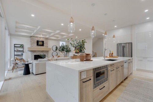 1307 Hamilton Street Nw, Calgary, AB - Indoor Photo Showing Kitchen With Upgraded Kitchen