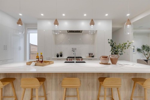1307 Hamilton Street Nw, Calgary, AB - Indoor Photo Showing Kitchen With Upgraded Kitchen