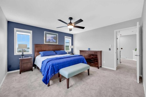 114 Morningside Circle Sw, Airdrie, AB - Indoor Photo Showing Bedroom