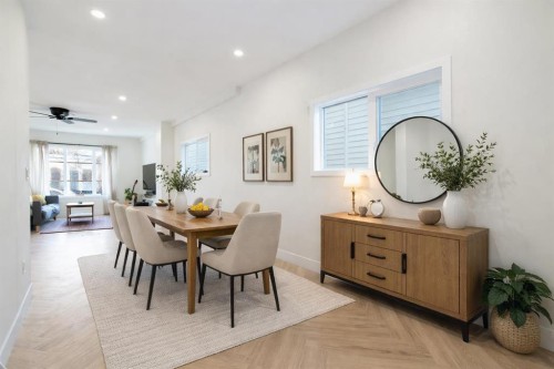 1032 18 Avenue Se, Calgary, AB - Indoor Photo Showing Dining Room