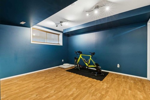 27 Everstone Way Sw, Calgary, AB - Indoor Photo Showing Gym Room