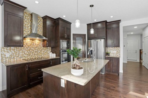 154 Saddlelake Way Ne, Calgary, AB - Indoor Photo Showing Kitchen With Stainless Steel Kitchen With Double Sink With Upgraded Kitchen