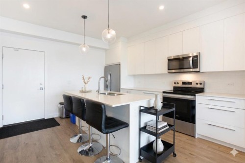 2620-60 Skyview Ranch Road Ne, Calgary, AB - Indoor Photo Showing Kitchen With Double Sink With Upgraded Kitchen