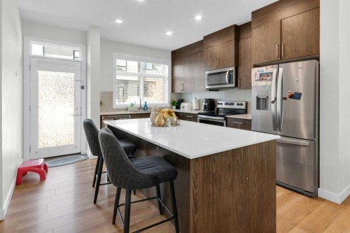 1206 Sage Meadows Gardens Nw, Calgary, AB - Indoor Photo Showing Kitchen With Upgraded Kitchen