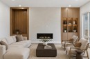 209 Windermere Road Sw, Calgary, AB  - Indoor Photo Showing Living Room With Fireplace 