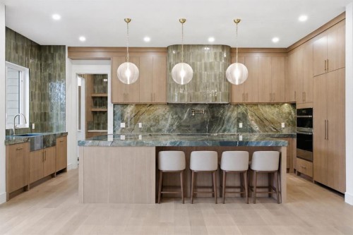 209 Windermere Road Sw, Calgary, AB - Indoor Photo Showing Kitchen With Upgraded Kitchen